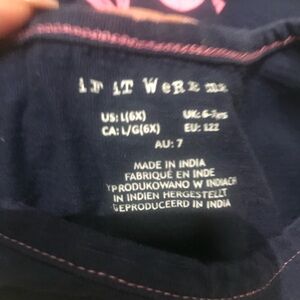 If It Were Me Navy and Pink Stitch T-Shirt